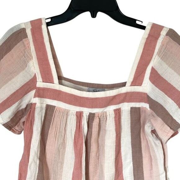 Rails Womens Savon Cheyanne Striped Cotton Blouse Top Pink Size Small‎ - Picture 4 of 9